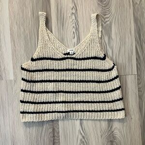 Garage sweater cropped tank top, striped